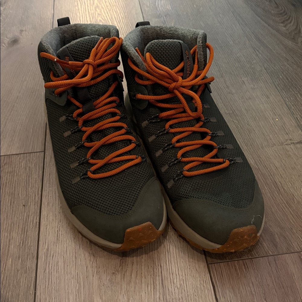 Columbia Gray Boots with Orange Accents